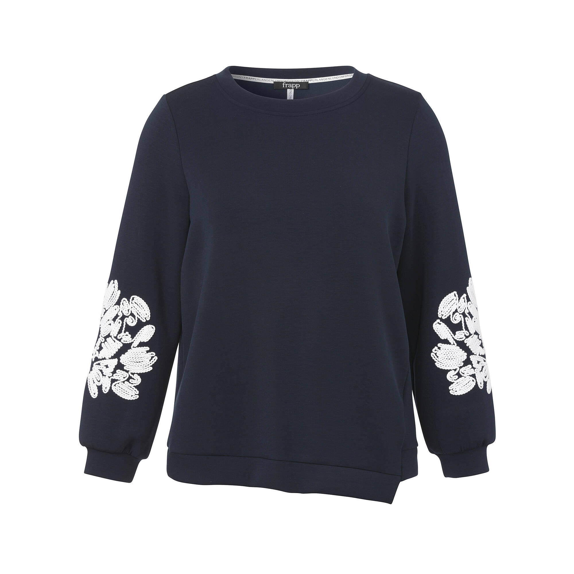 Ausgefallenes 3/4-Arm Sweatshirt mit Stickerei Ausgefallenes 3/4-Arm Sweatshirt mit Stickerei