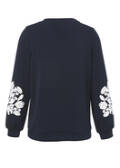 Ausgefallenes 3/4-Arm Sweatshirt mit Stickerei /