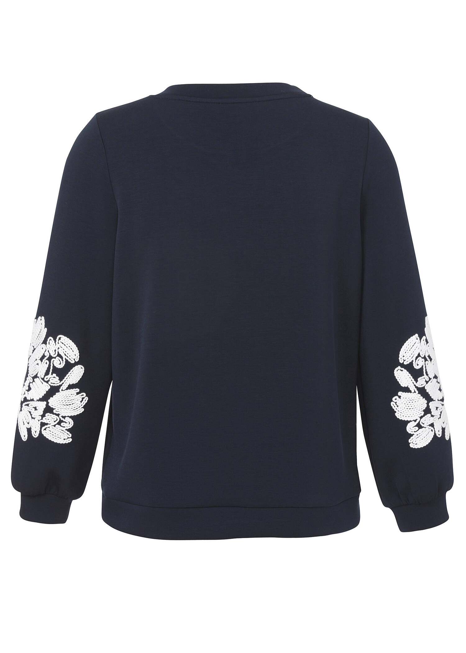 Ausgefallenes 3/4-Arm Sweatshirt mit Stickerei /