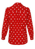 Stehkragen-Bluse Polka Dots mit abnehmbarer Schluppe / 