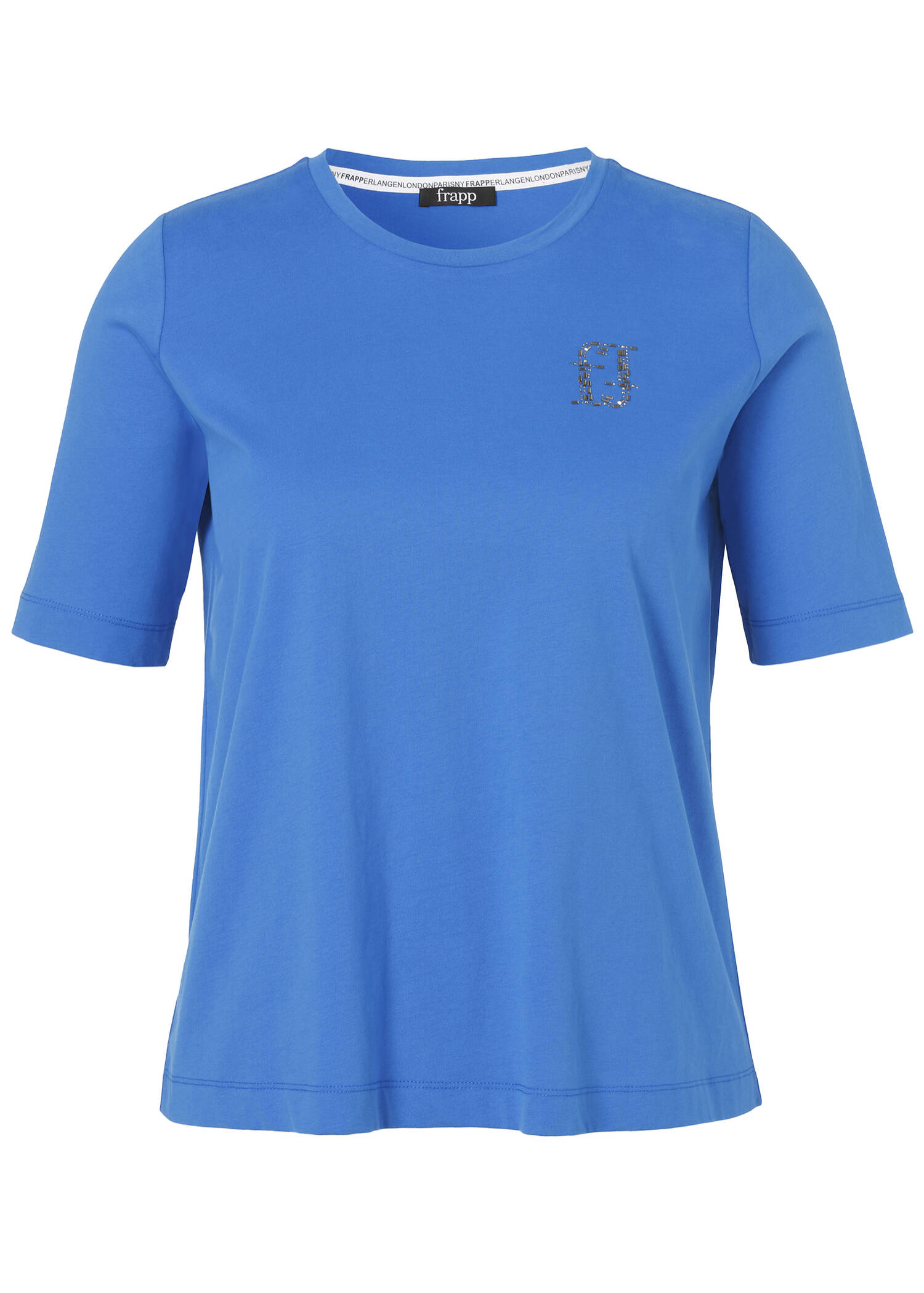 Softes Halbarm-Shirt mit Schmuck-Emblem /