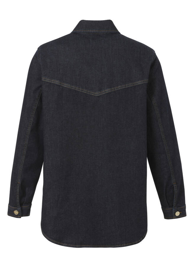 raw blue denim Rückansicht