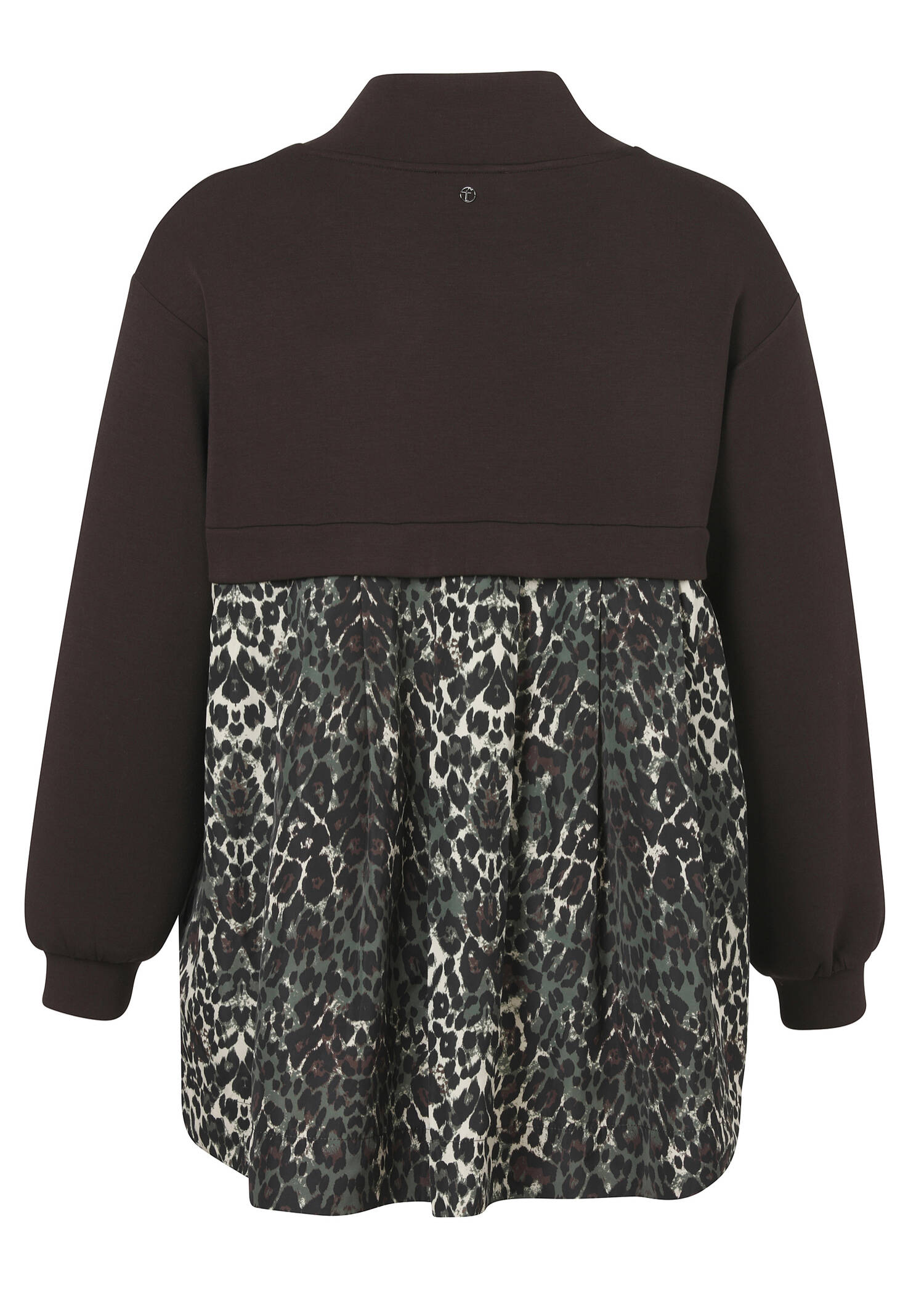 Stehkragen-Sweatshirt mit Leo-Details /