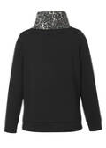 Sweatshirt mit Eyecatcher-Kragen im Leo-Dessin /