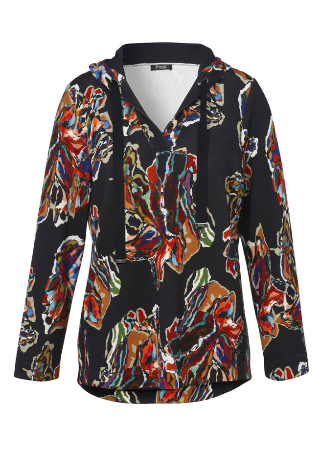 Kapuzen-Sweatshirt Navy Multicolor navy multicolor Frontansicht