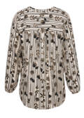 Viskose-Schlupfbluse mit edlem Print / 