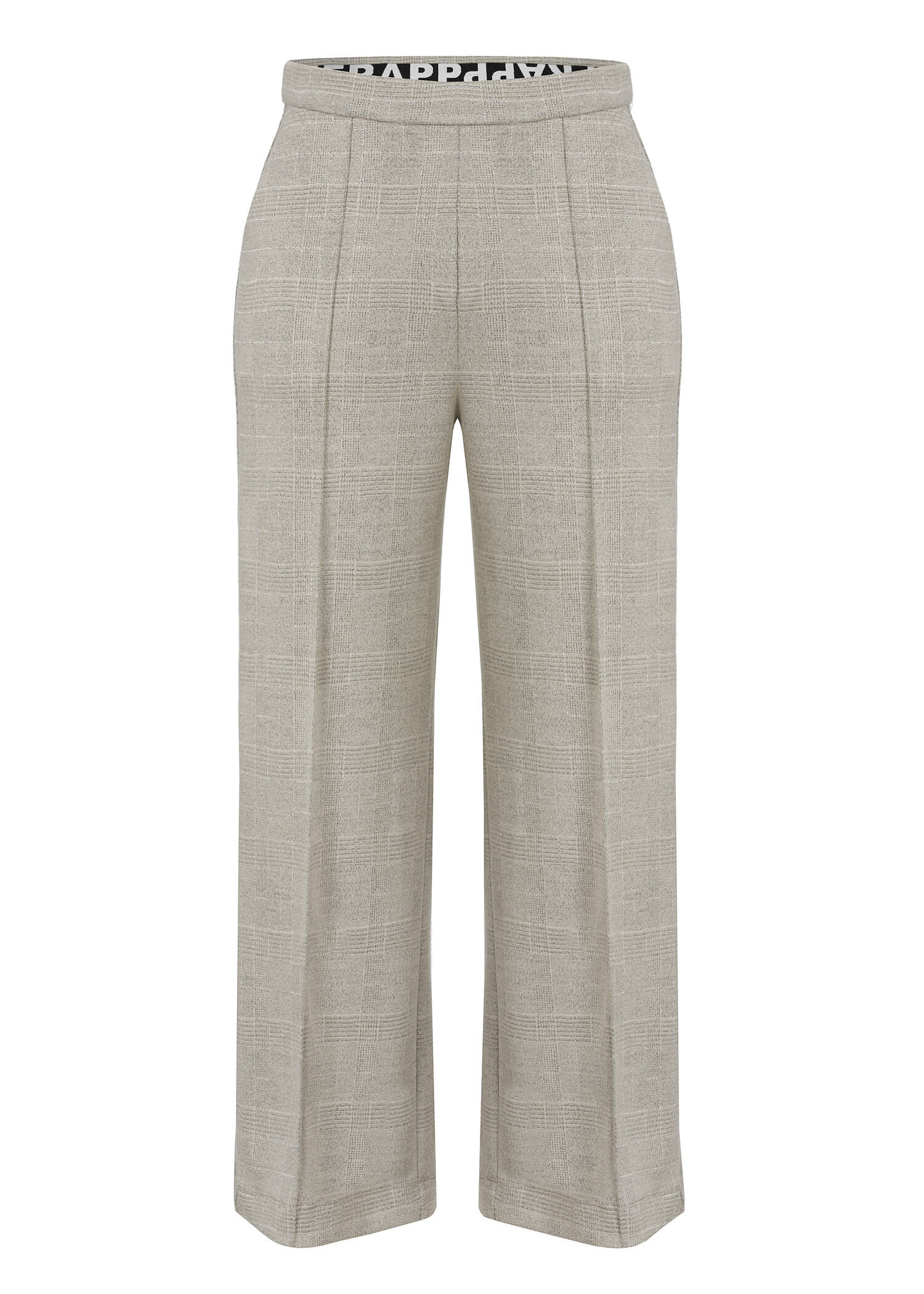 Karierte Hose mit weiten Beinen / 