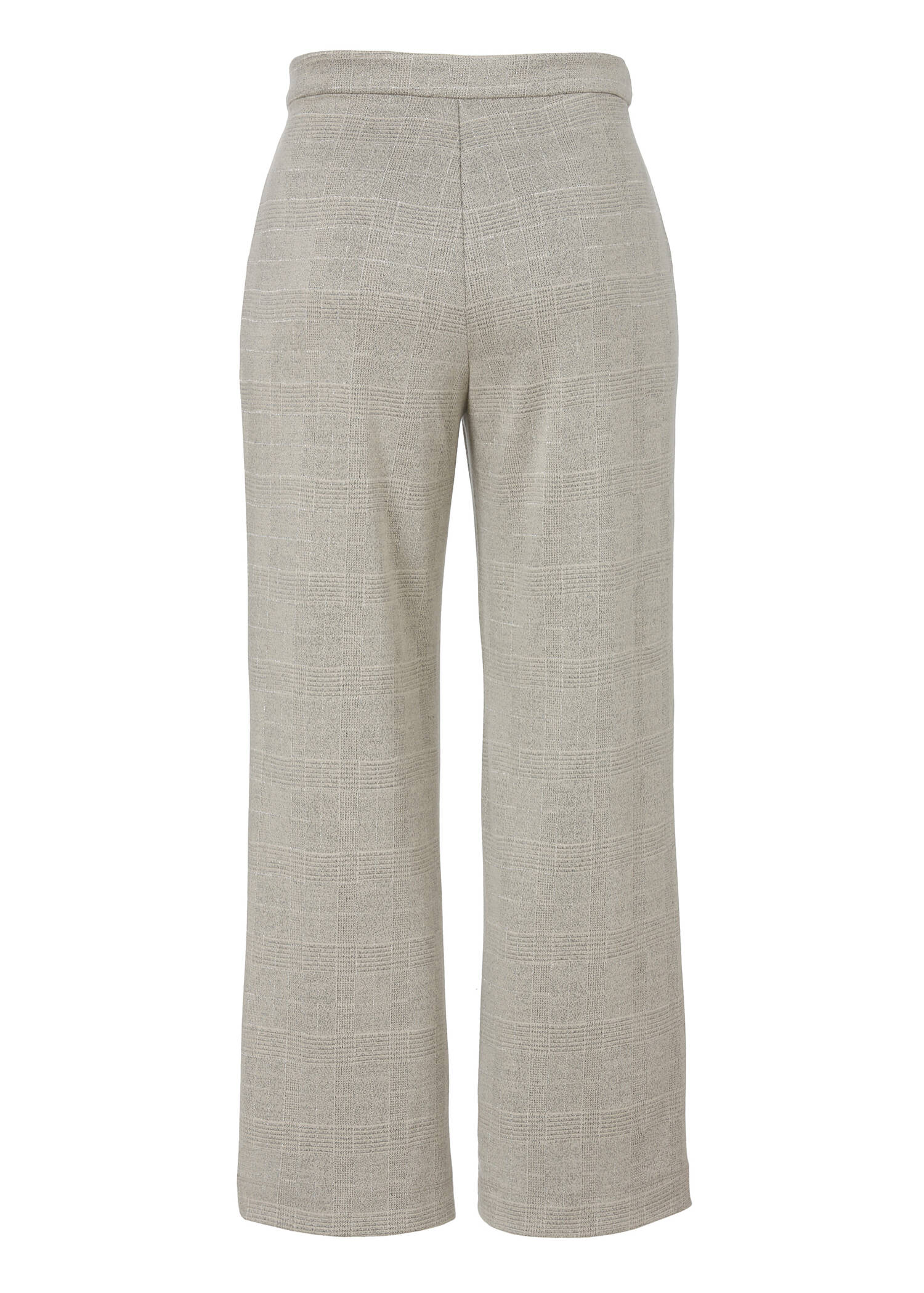 Karierte Hose mit weiten Beinen / 
