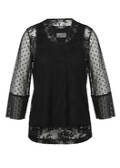Elegantes Mesh-Shirt mit Jersey Top / 