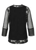 Elegantes Mesh-Shirt mit Jersey Top / 