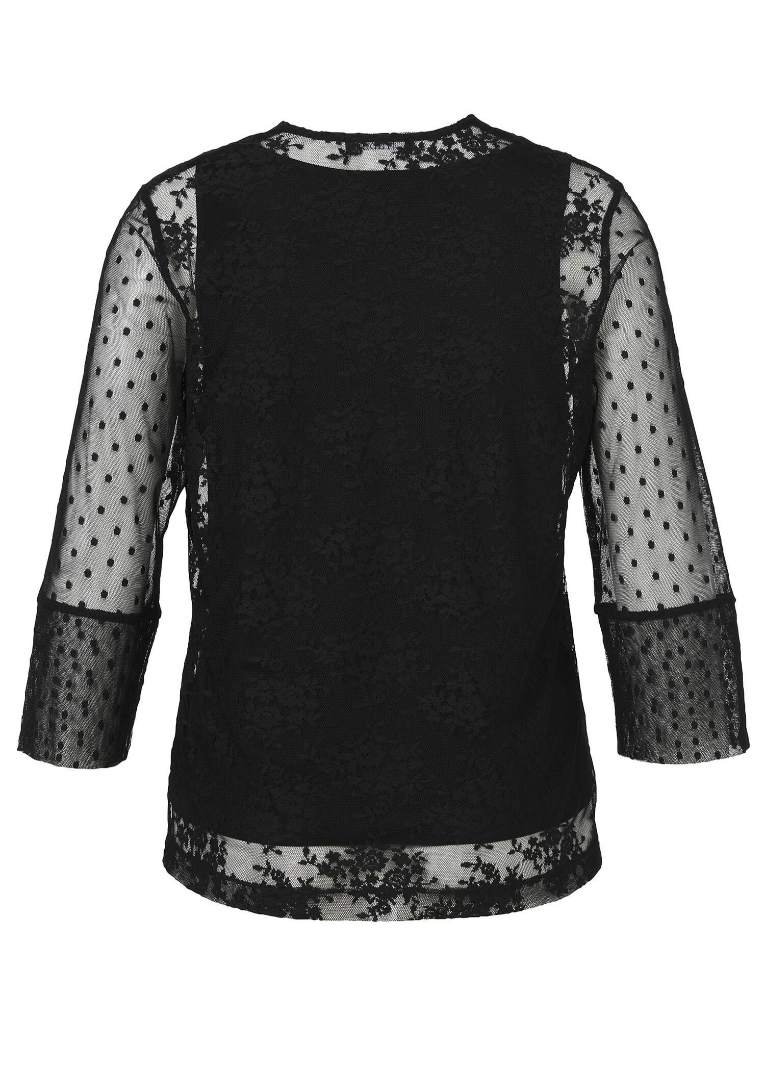 Elegantes Mesh-Shirt mit Jersey Top / 