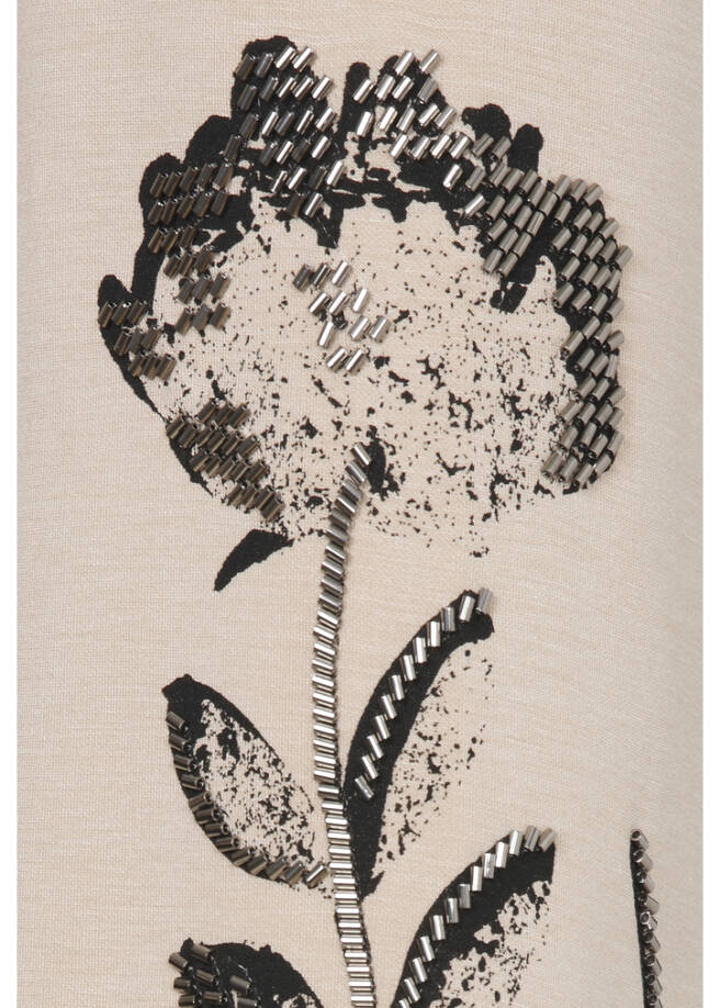 Edles Sweatshirt mit verzierten Ärmeln / 