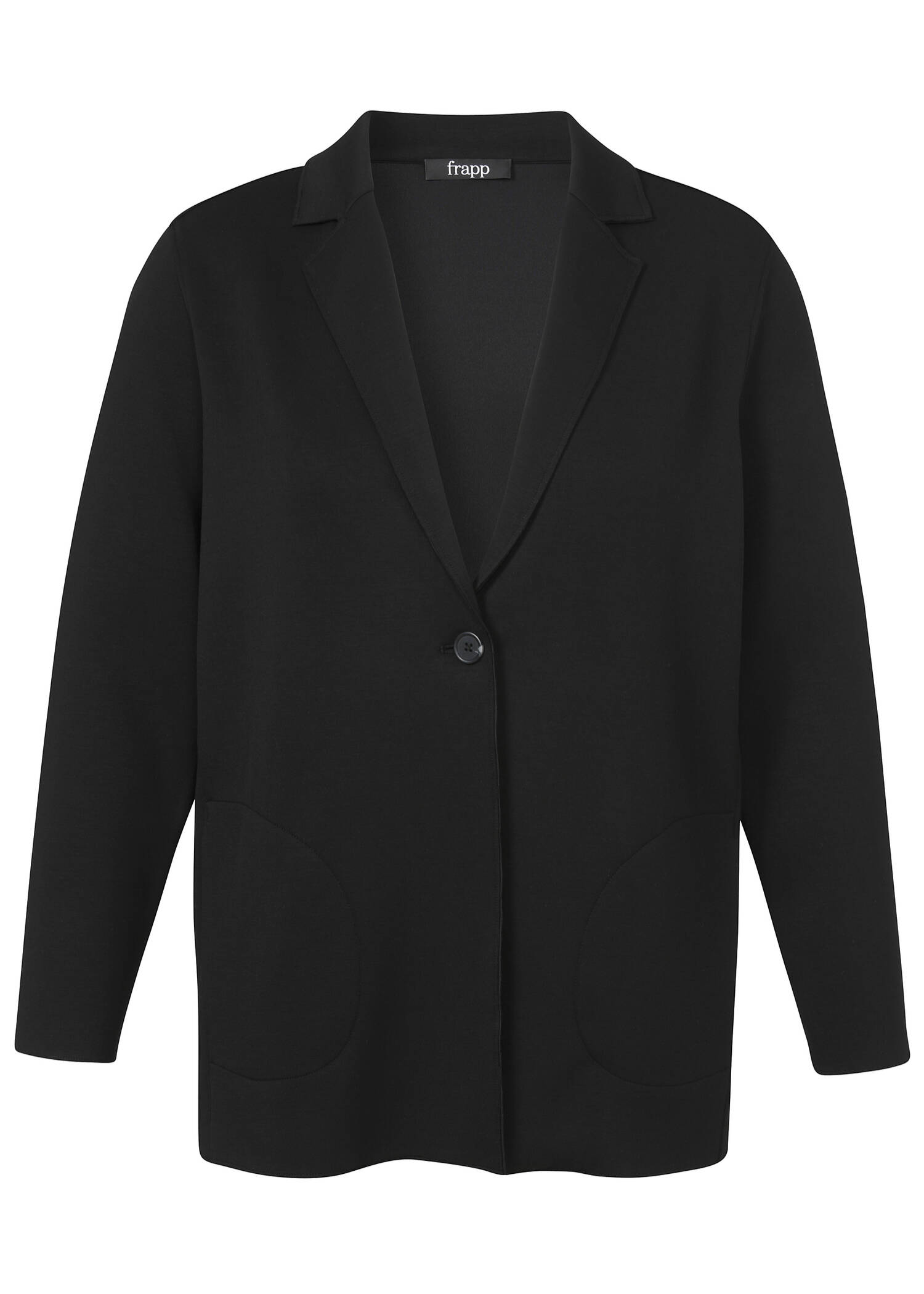 Topmodischer Sweat-Blazer Schwarz / 