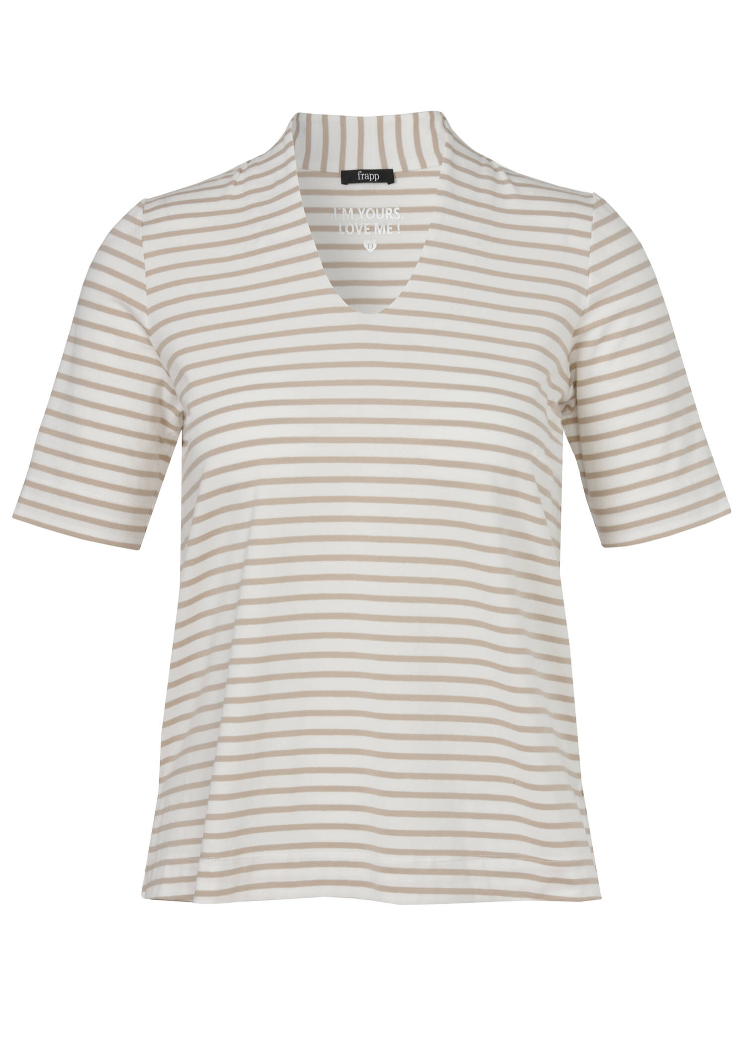 Softes Baumwoll-Jersey-Shirt mit Kelchkragen / 