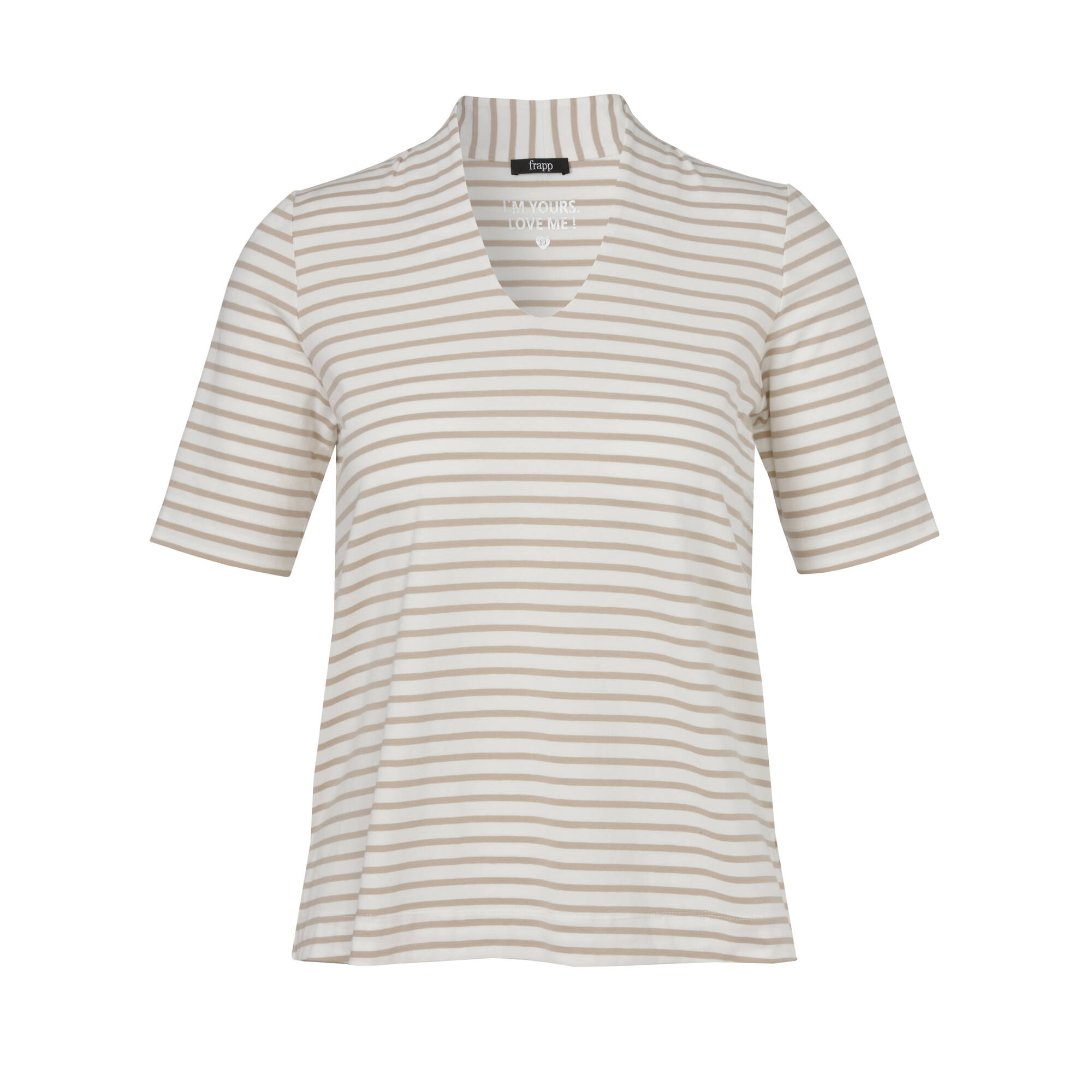 Softes Baumwoll-Jersey-Shirt mit Kelchkragen