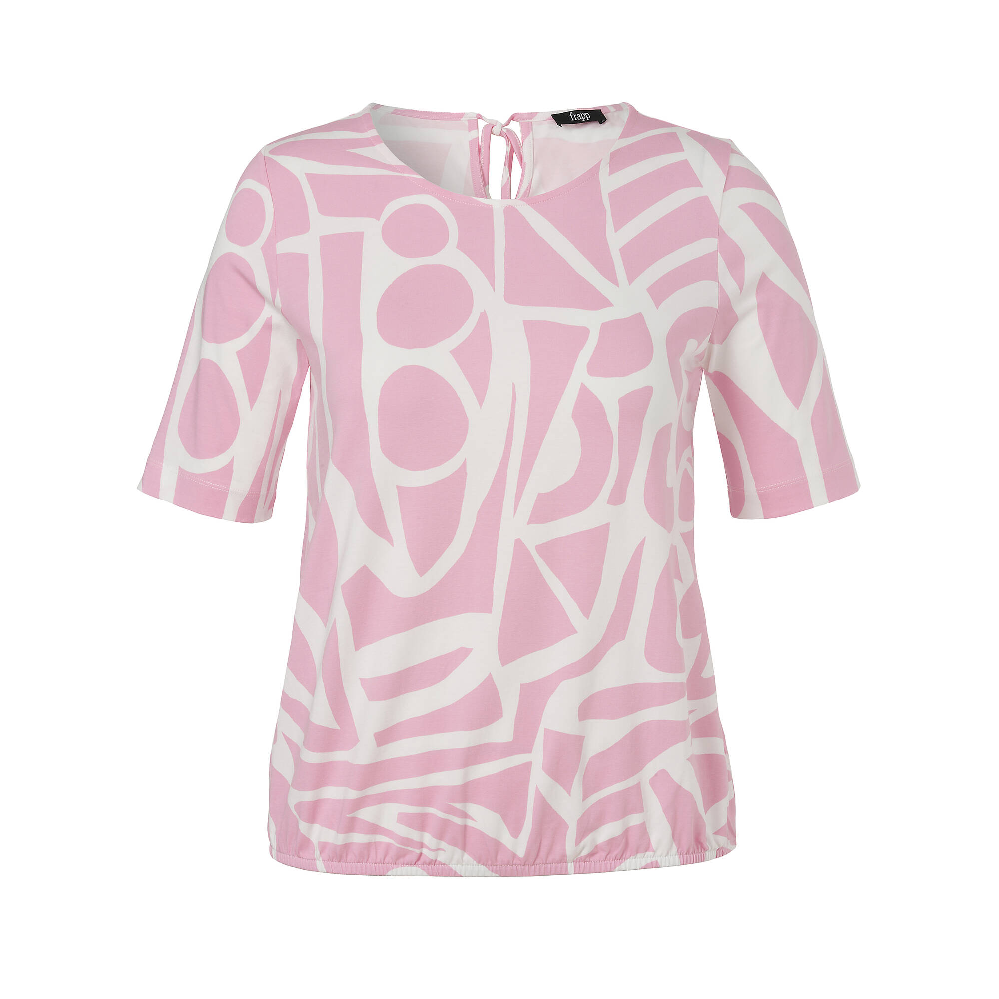 Chices Print-Shirt mit Gummizugsaum