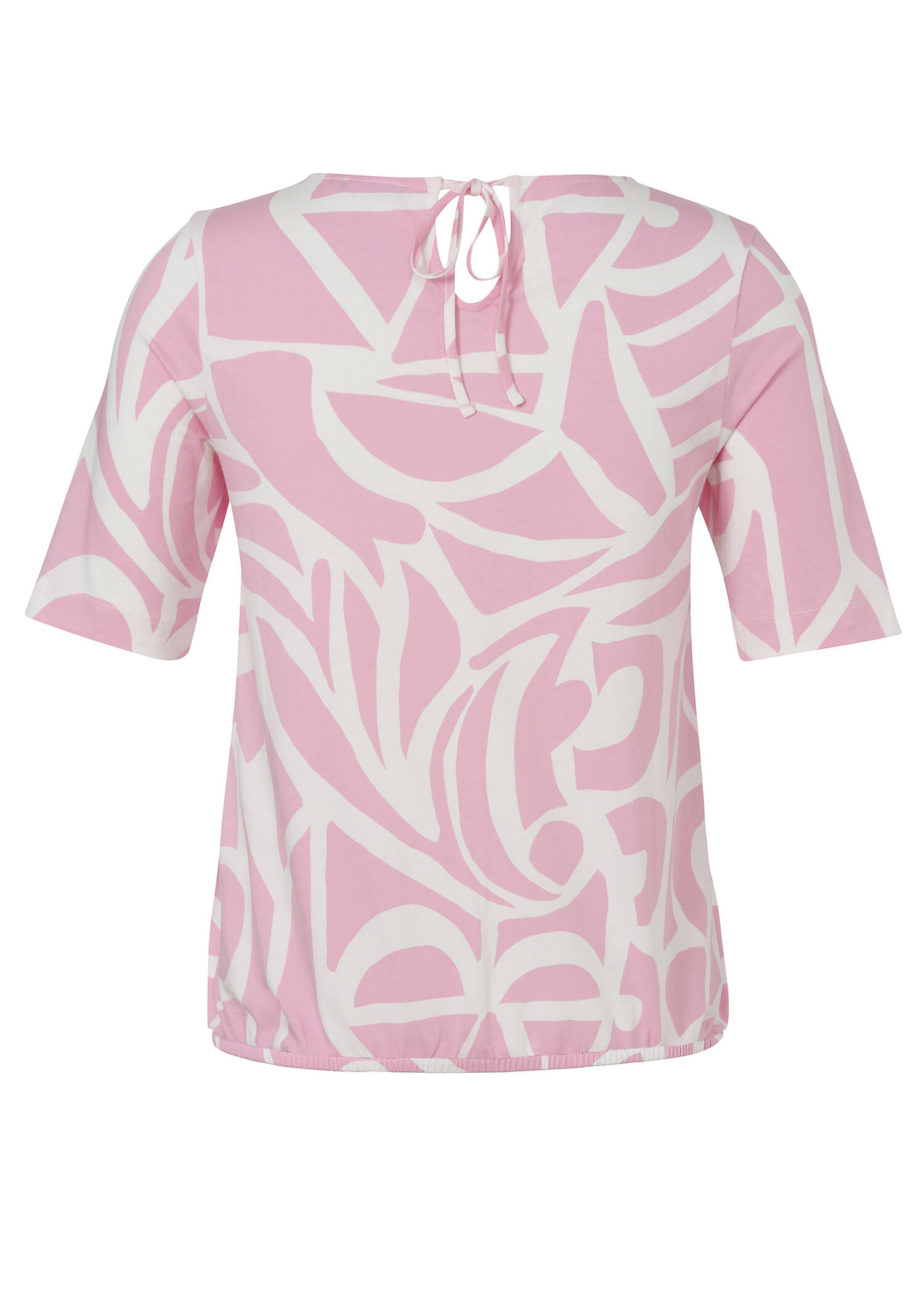 Chices Print-Shirt mit Gummizugsaum /