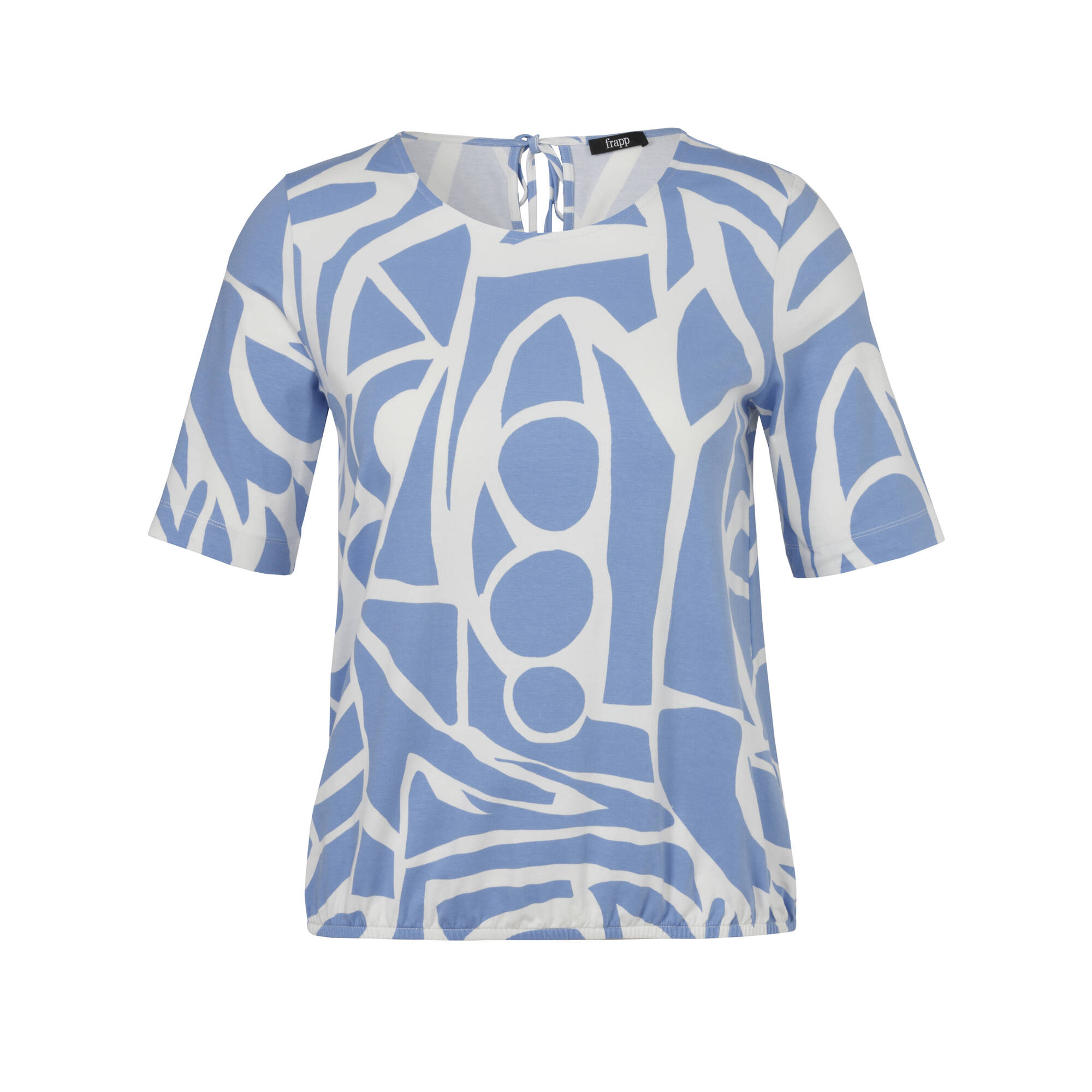 Chices Print-Shirt mit Gummizugsaum