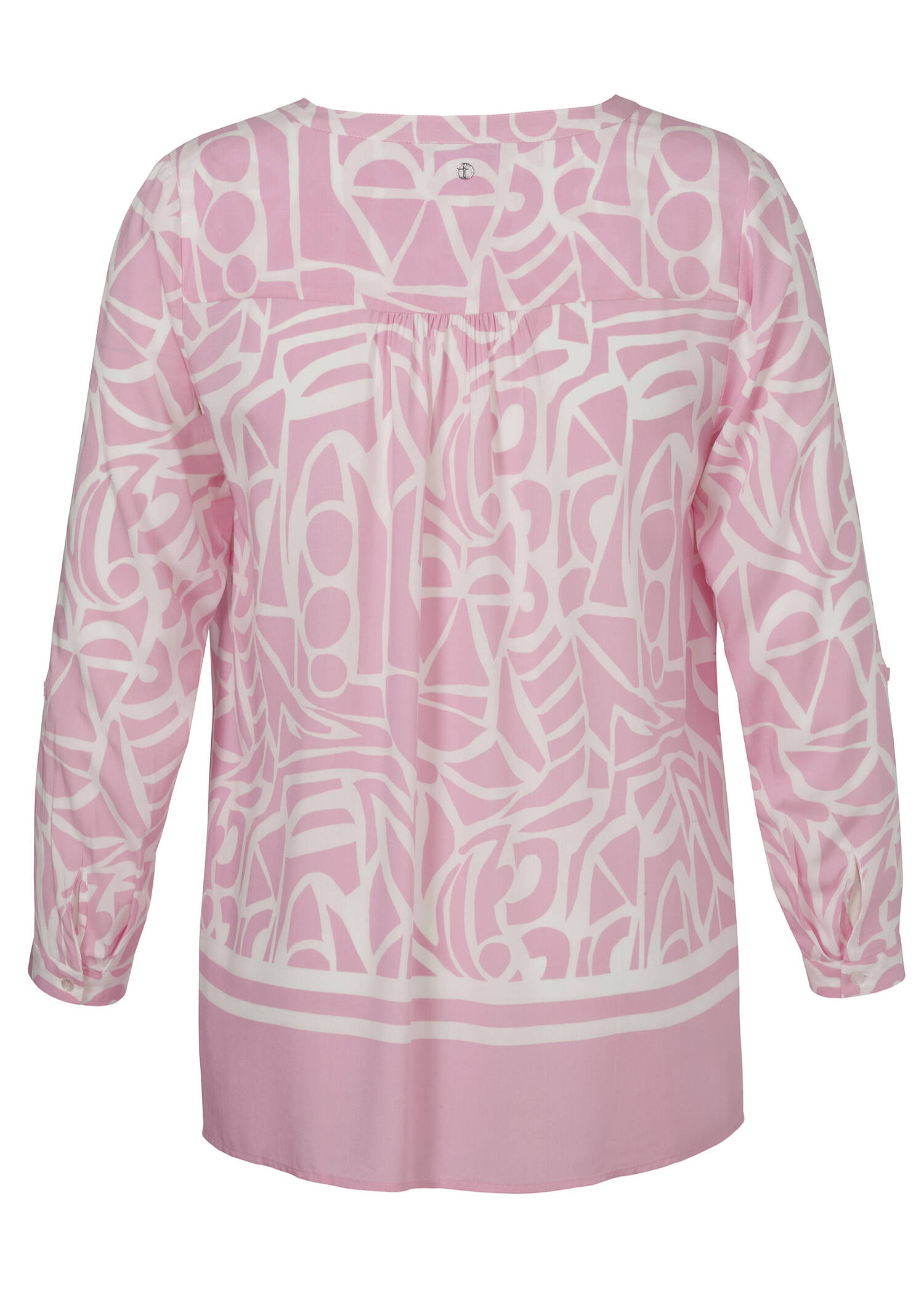 Zarte Viskose-Tunika mit Print Bicolor / 