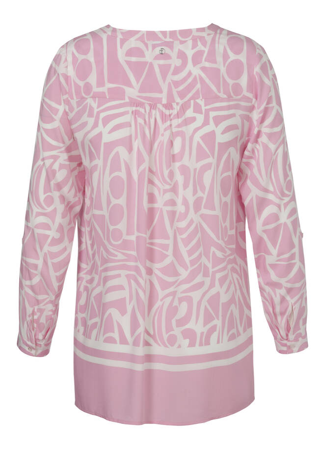 Zarte Viskose-Tunika mit Print Bicolor / 