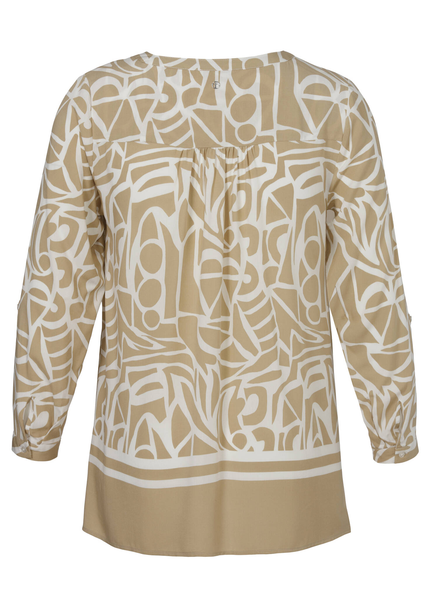 Zarte Viskose-Tunika mit Print Bicolor / 