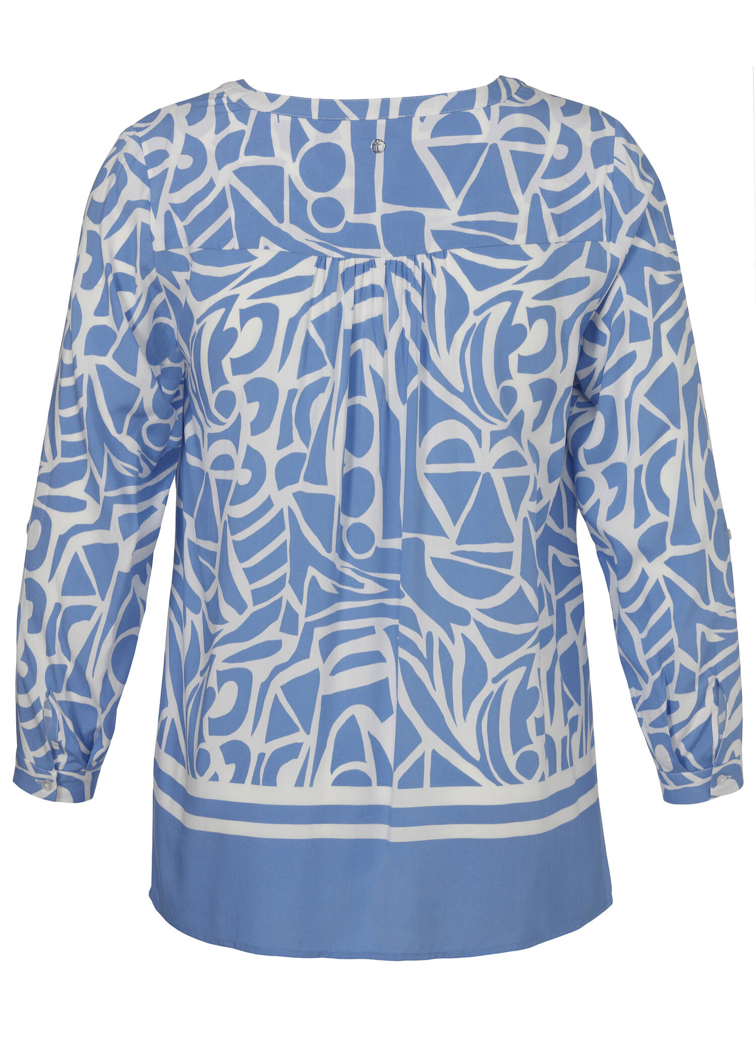 Zarte Viskose-Tunika mit Print Bicolor /