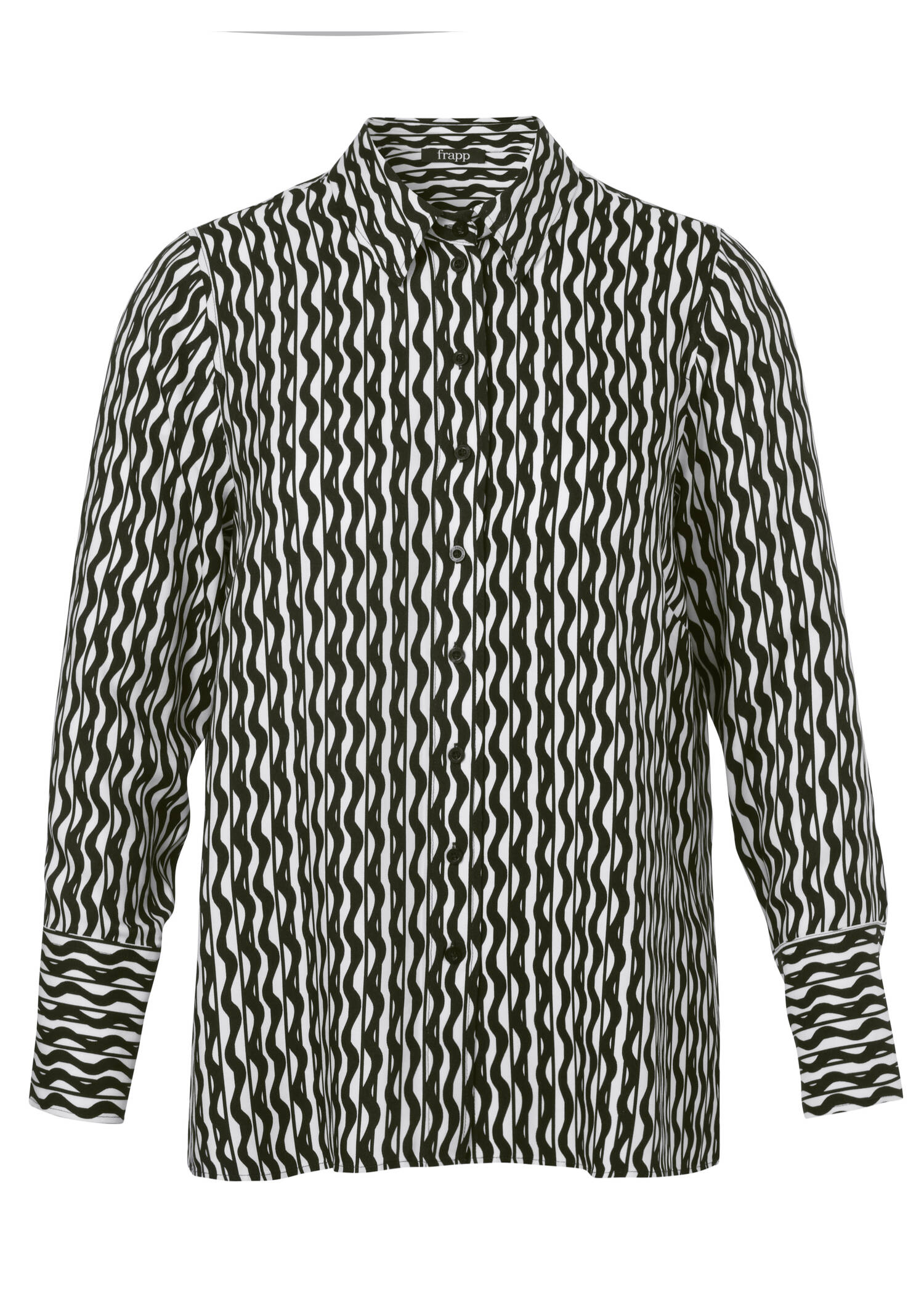 Print-Hemdbluse aus fließender Viskose /