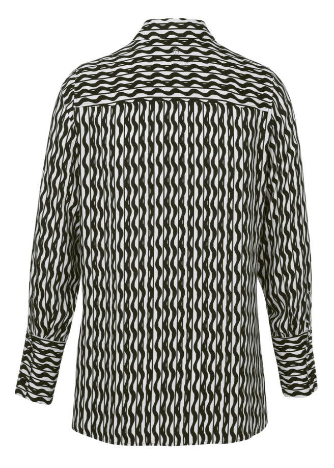 Print-Hemdbluse aus fließender Viskose / 