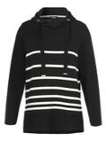 Gestreiftes Sweatshirt Hoodie / 