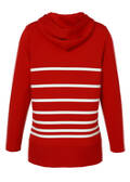 Gestreiftes Sweatshirt Hoodie / 
