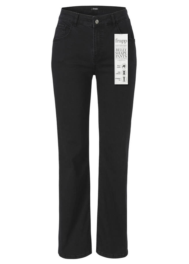 Innovative Belly Shape Jeans Denim black denim Frontansicht