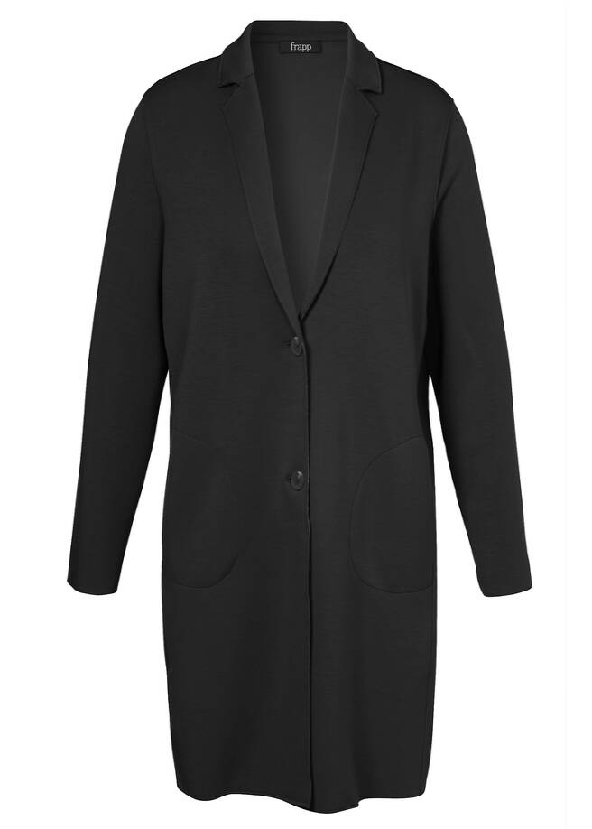 Topmodischer Sweat-Mantel mit Revers / 
