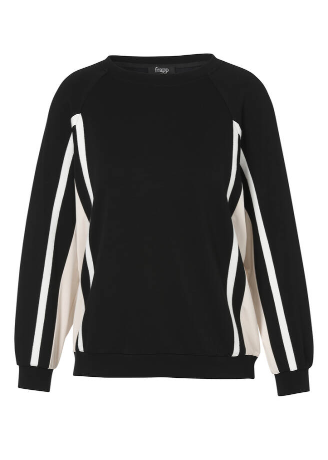 Premium Sweatshirt Timeless black multicolor Frontansicht