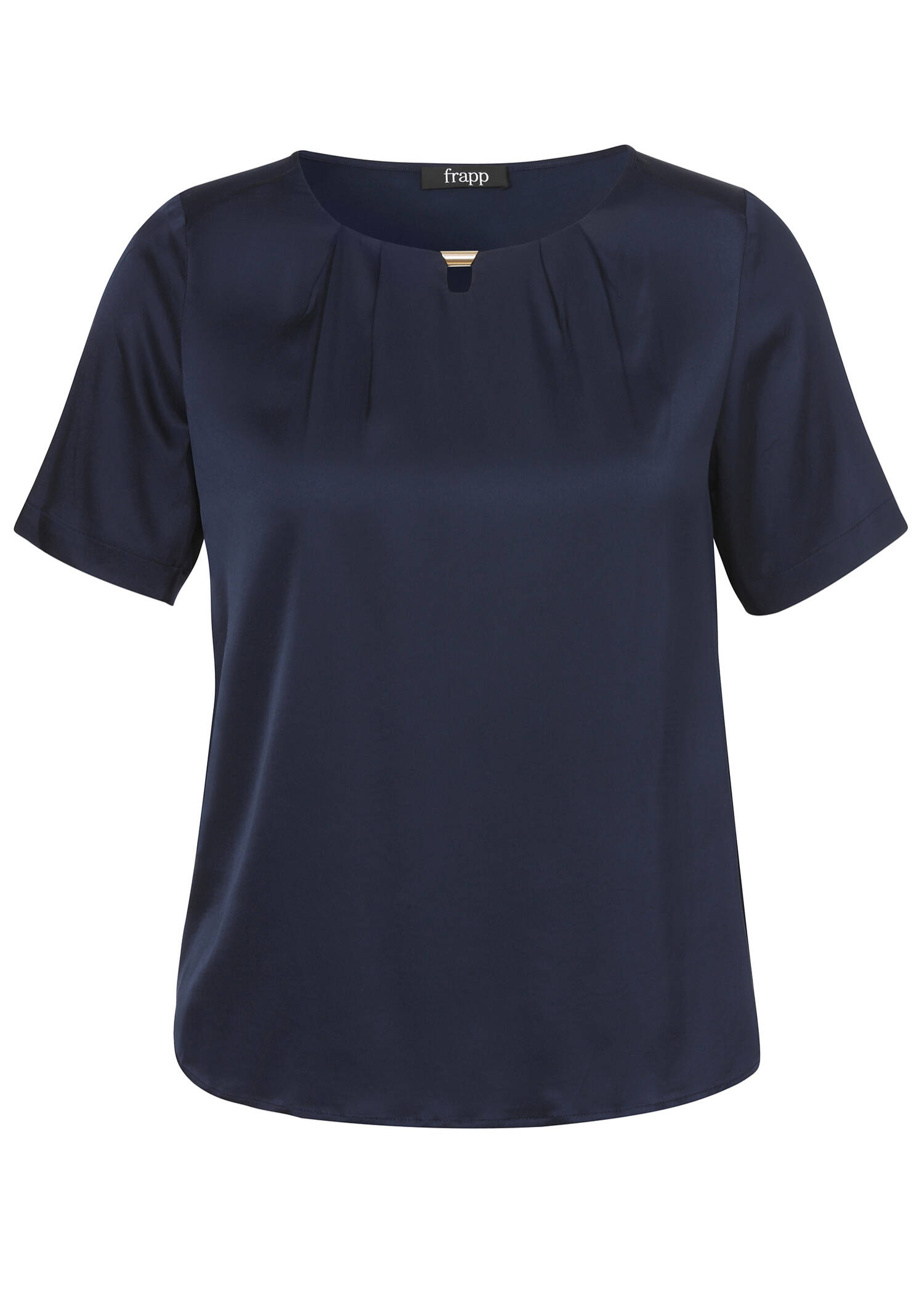 Edle Satin Halbarm-Bluse matt glänzend /