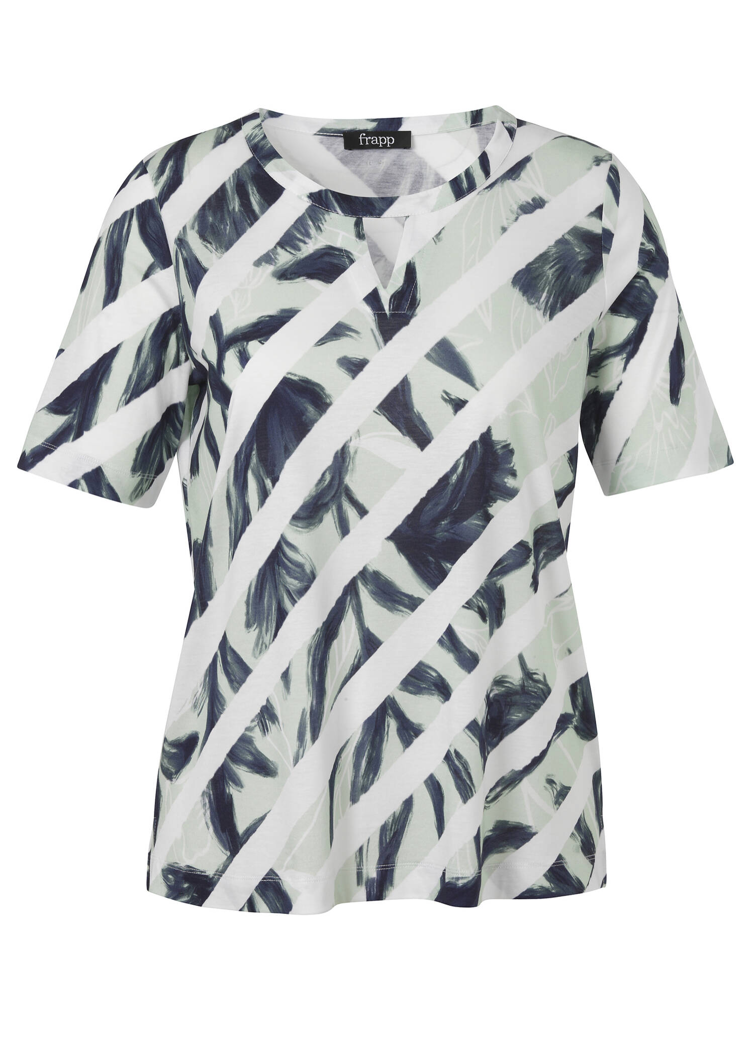 Edles Print-Shirt mit Cut Out / 