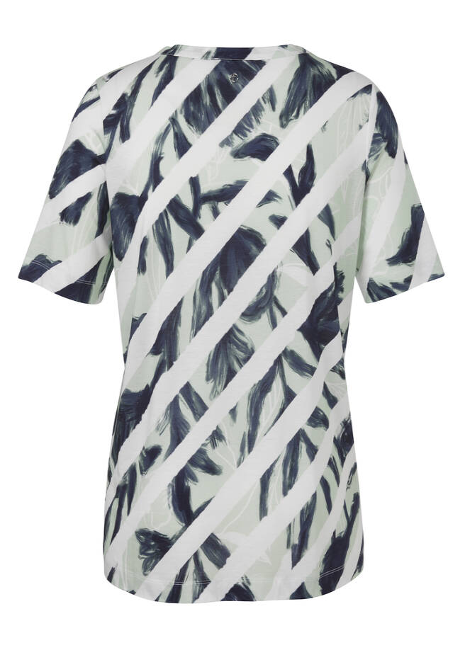 Edles Print-Shirt mit Cut Out / 