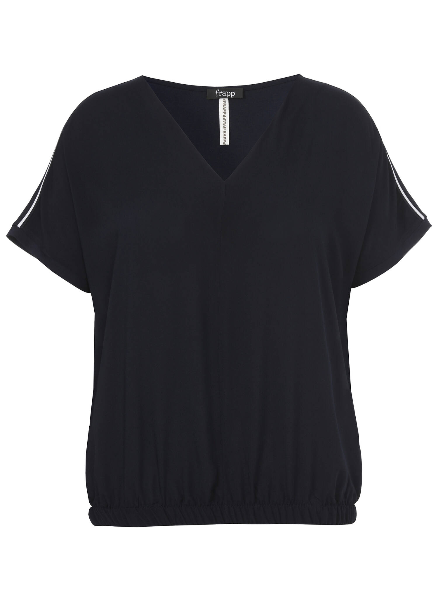 Blusenshirt mit Gummizugsaum Marine / 