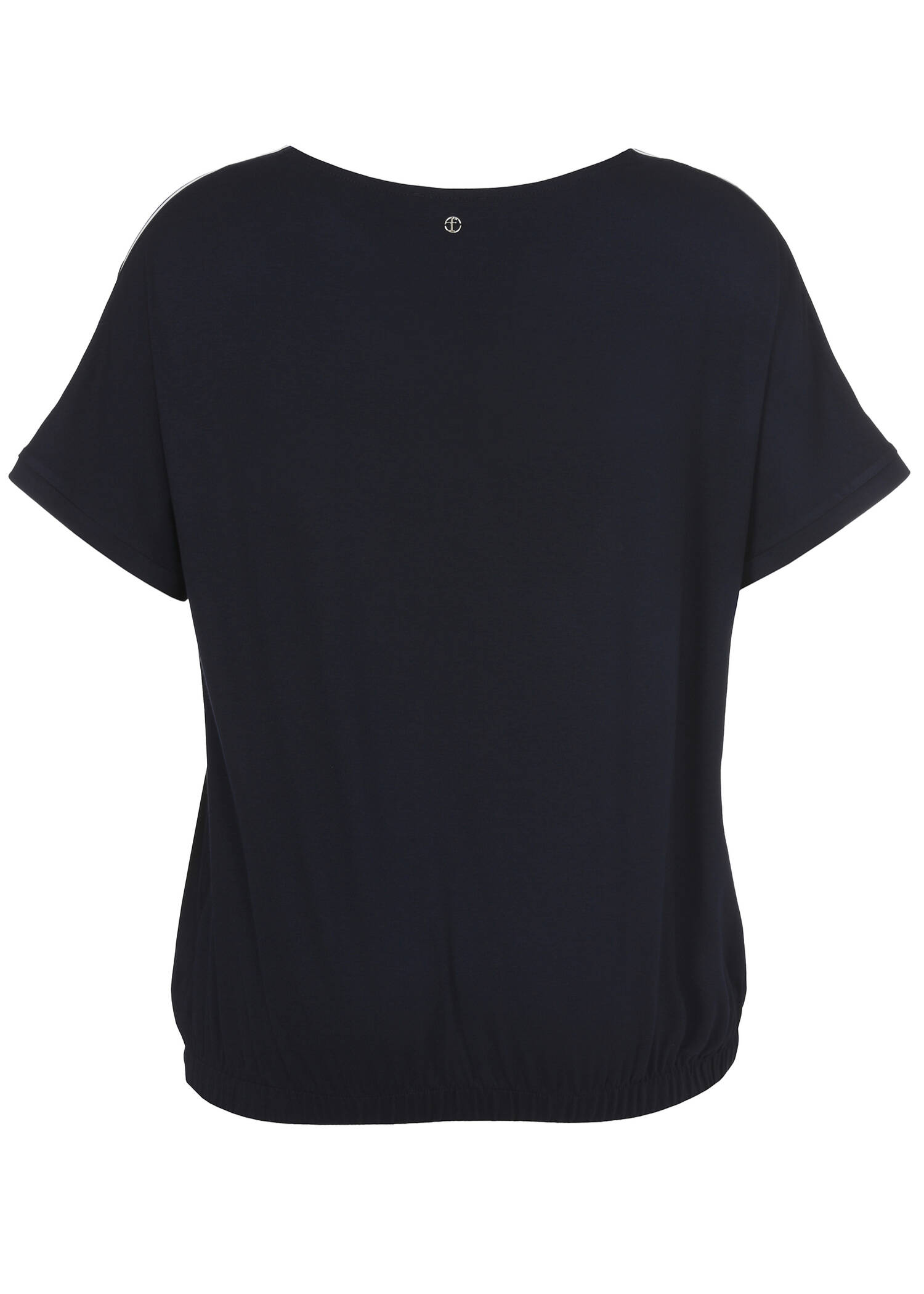 Blusenshirt mit Gummizugsaum Marine / 