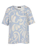 1/2-Arm Print-Shirt mit asymmetrischem Ausschnitt / 