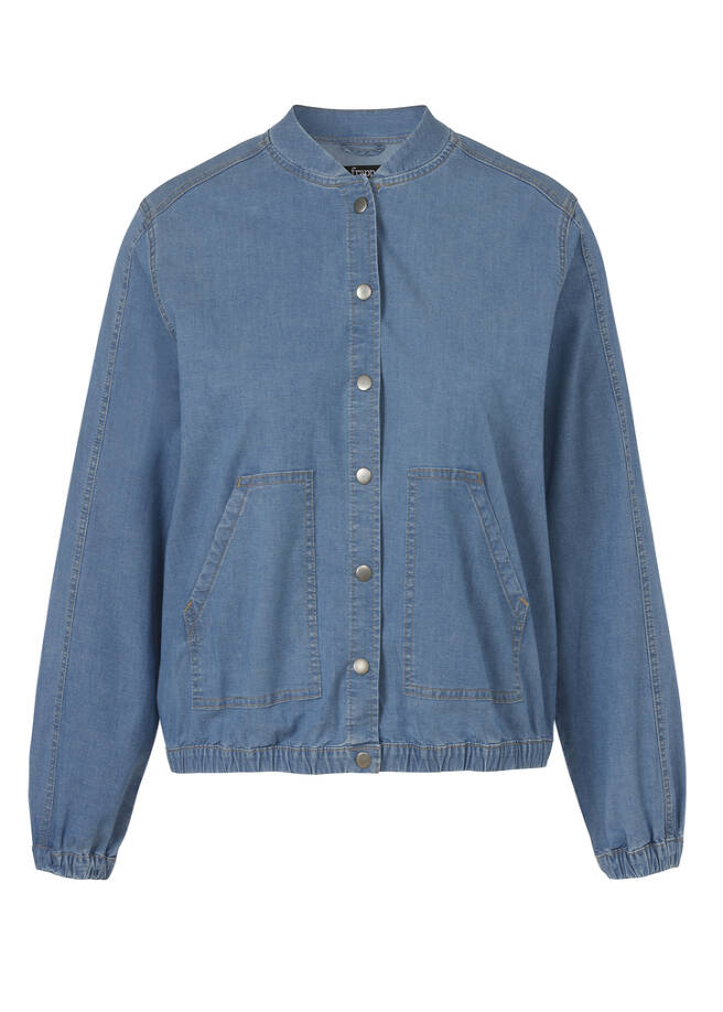 Leichter Sommer-Blouson im Jeans-Look Light Blue light blue denim Frontansicht