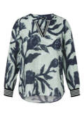 Zarte Baumwollbluse mit Allover-Print / 