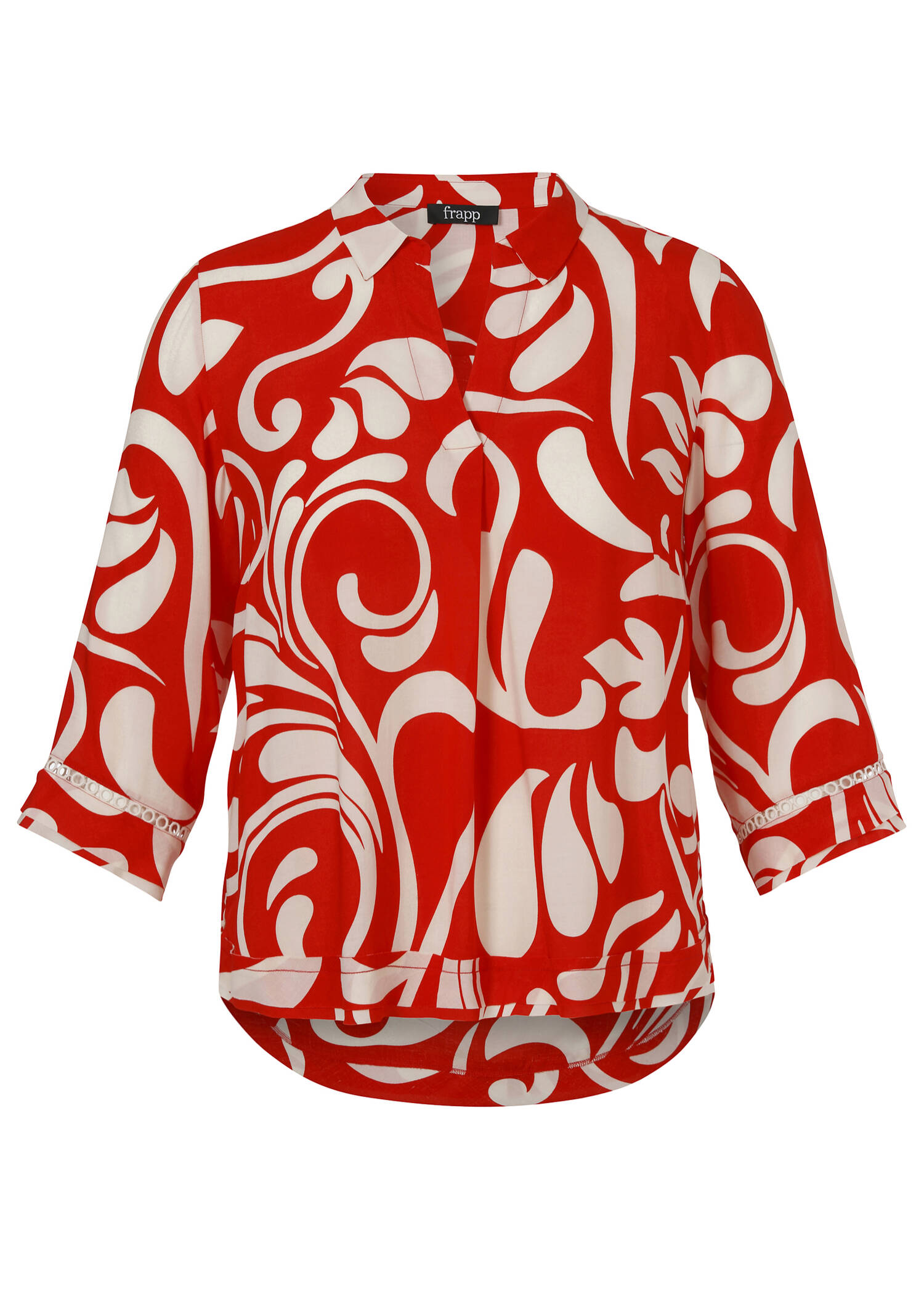 3/4-Arm Viskose Bluse / Tunika / 