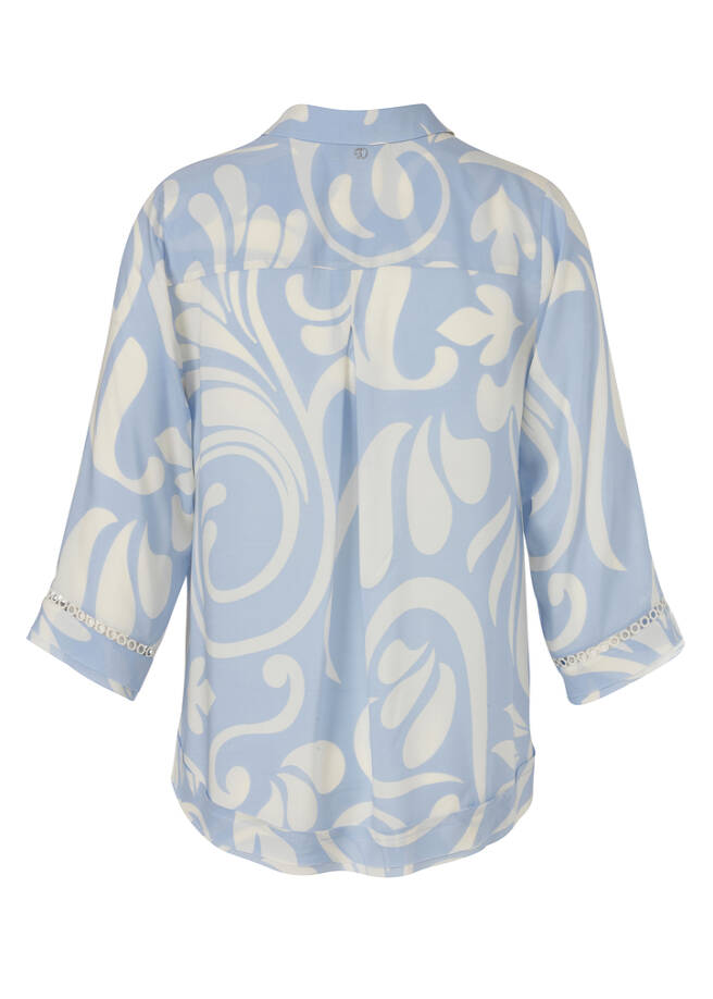 3/4-Arm Viskose Bluse / Tunika / 