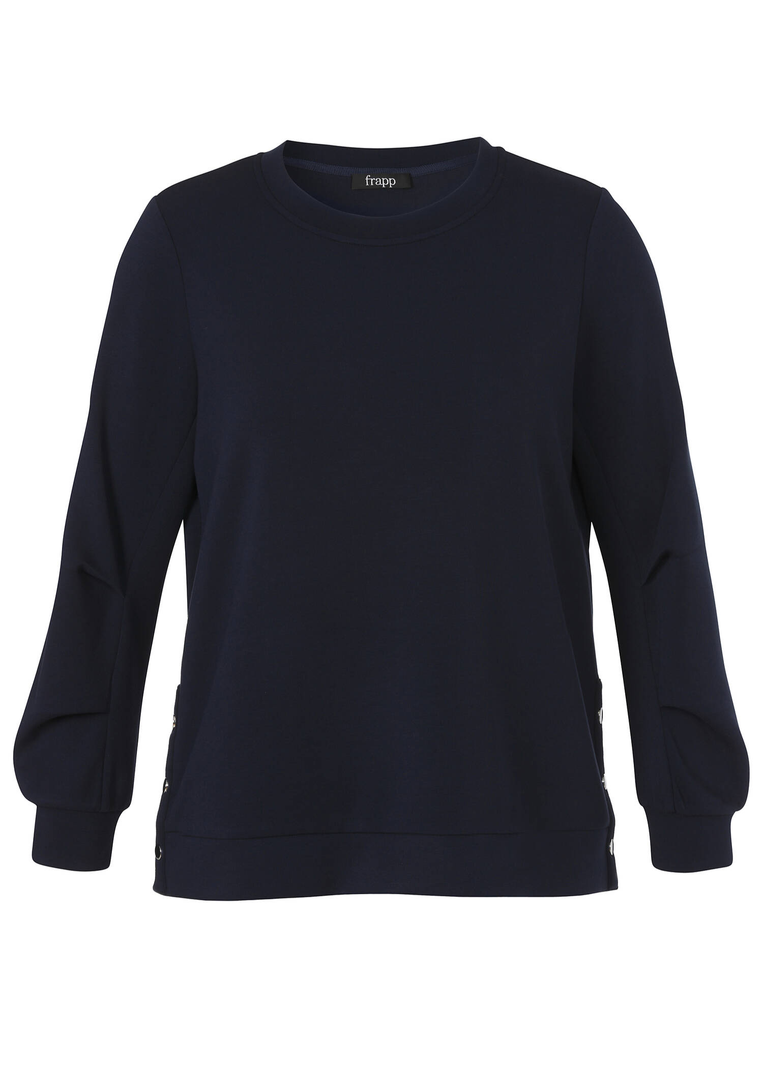 Softes Sweatshirt mit gesticktem Ton-in-Ton Motiv am Rücken / 