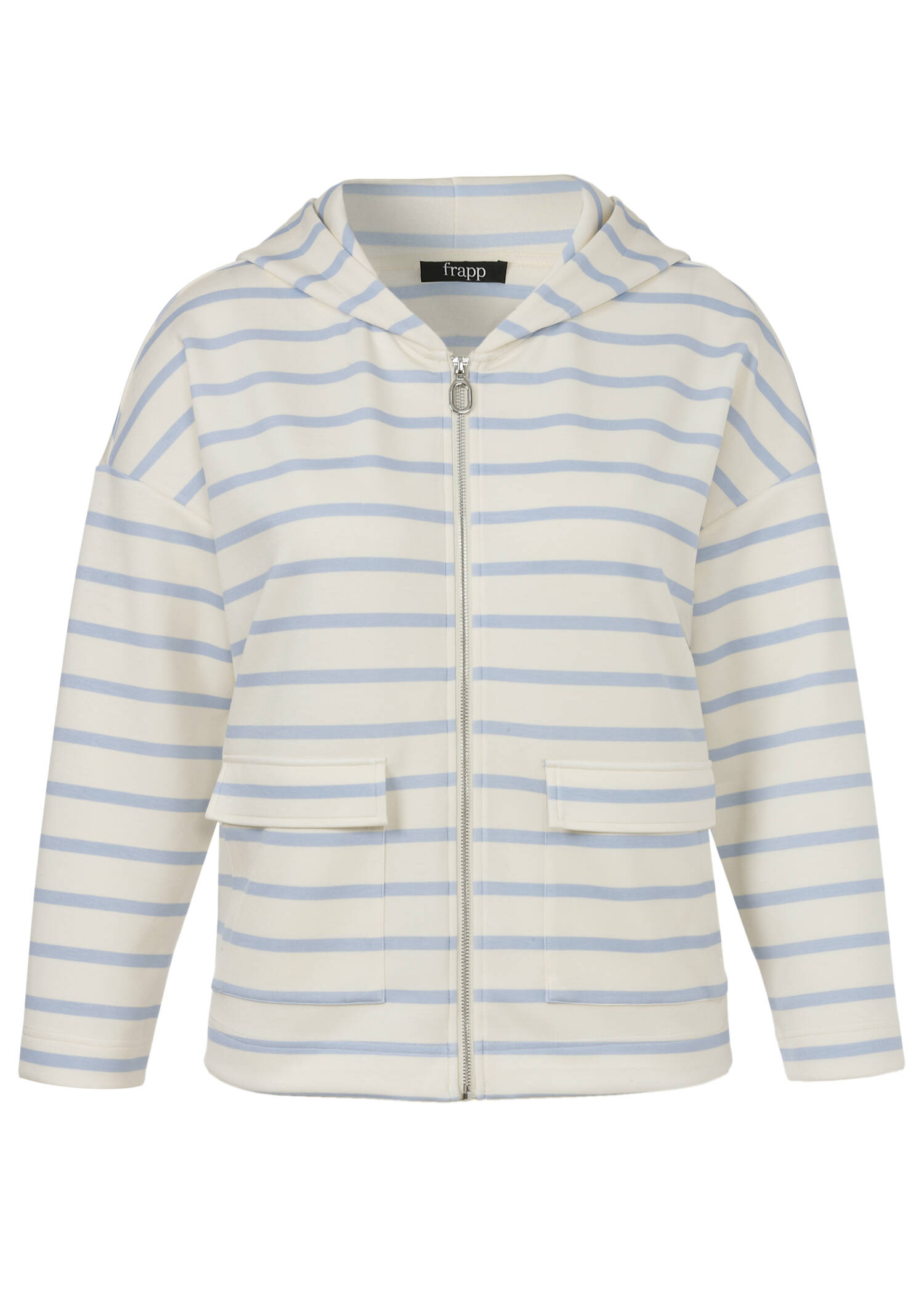 Kapuzen-Sweatjacke mit Zipper / 