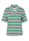 Softes T-Shirt mit Streifen und Gummizugsaum / 