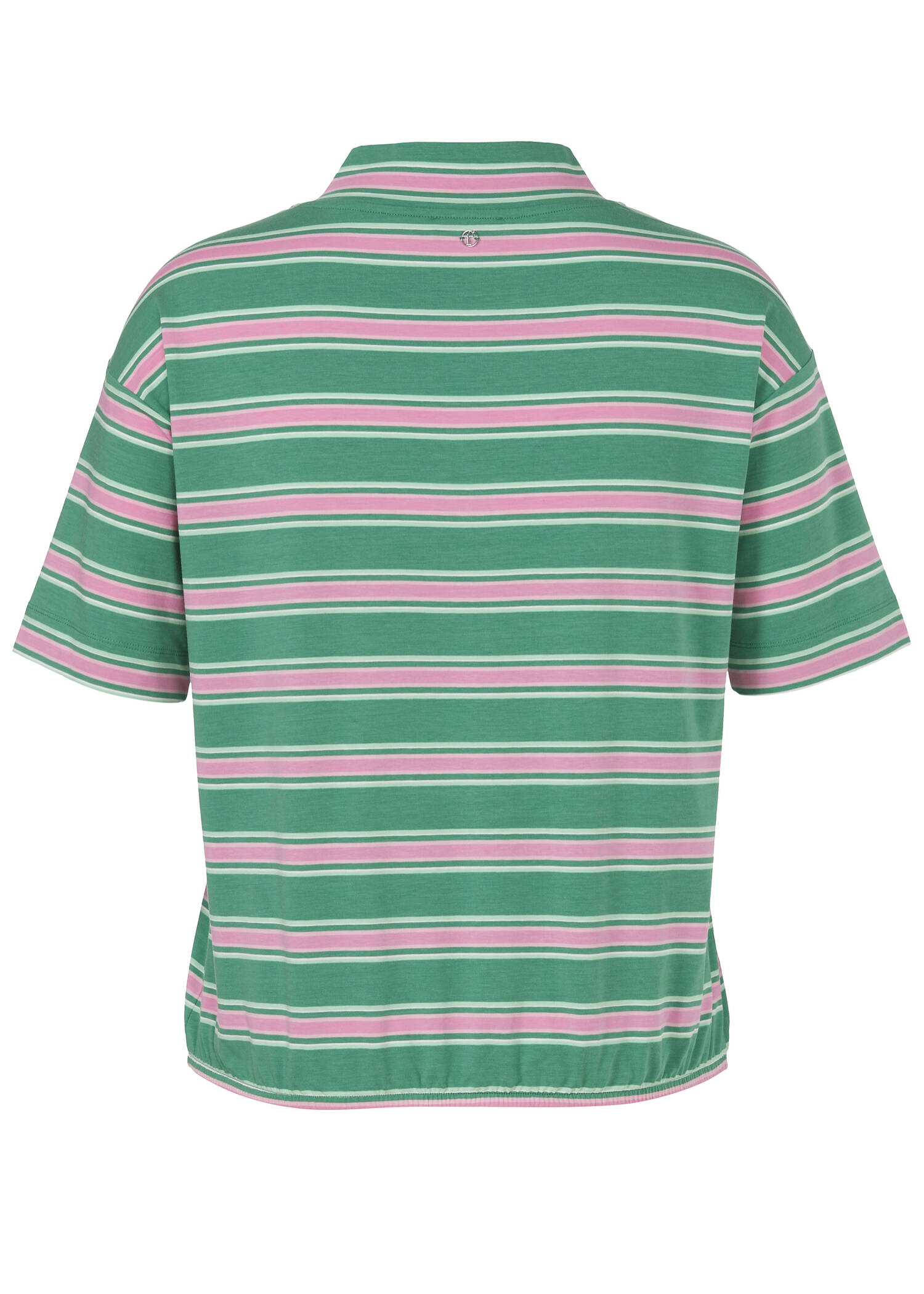 Softes T-Shirt mit Streifen und Gummizugsaum / 