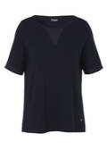 Edles Viskose-Jersey Shirt mit Einsatz am Dekolleté /