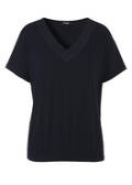 Edles Viskose-Jersey Shirt mit femininem V-Ausschnitt / 