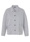 Gestreifte Sommerjacke Navy / Offwhite Seersucker /